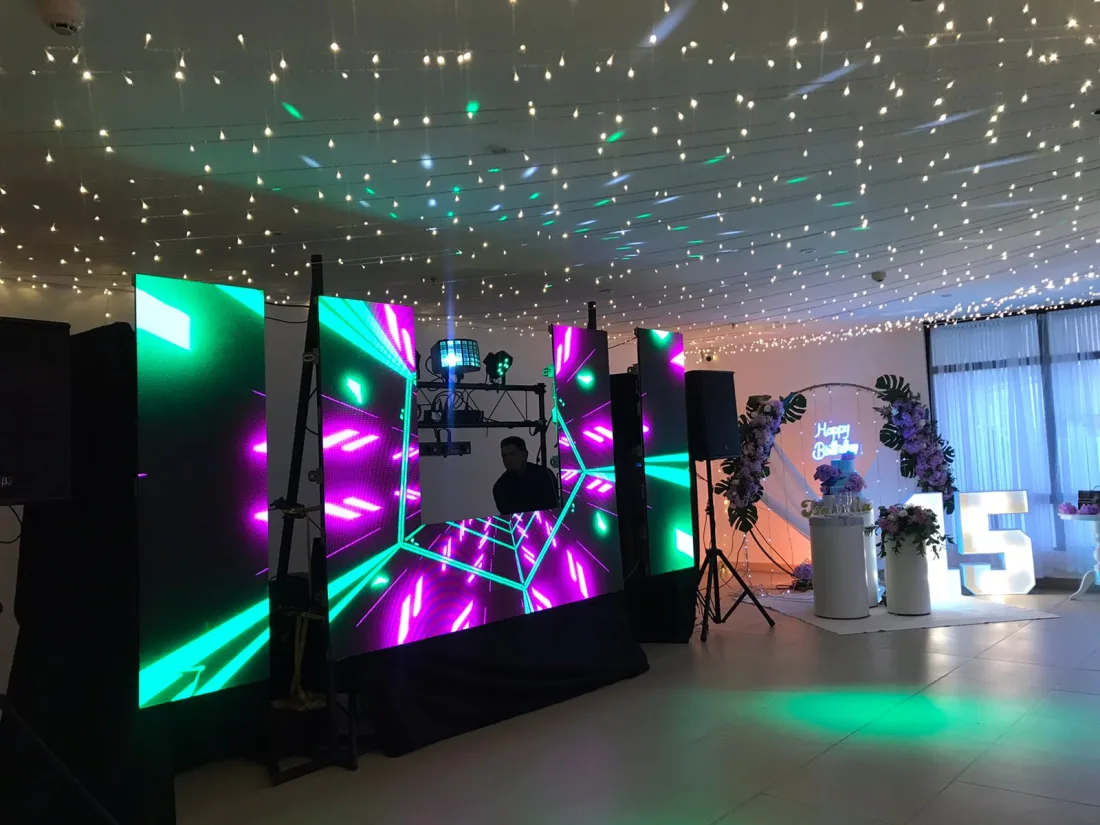 Pista de baile LED con iluminación para quinceañera